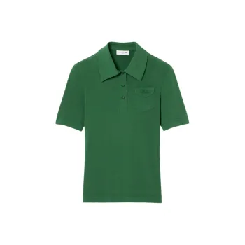LACOSTE Crocodile-patch Polo Top
