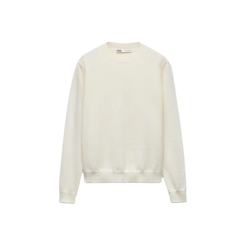 ZARA Cashmere Sweater Women's Beige-0