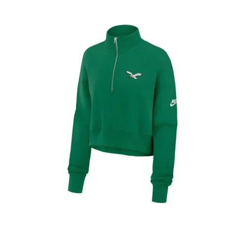 Nike Philadelphia Eagles Rewind Phoenix Women's Nike Nfl Cropped 1/4 Zip Crew