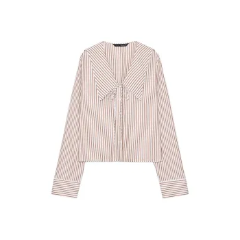 ZARA Shirts Women's Brown/White