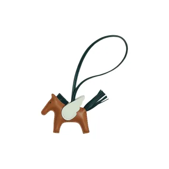 HERMES Rodeo Pegase Milo Lambskin With Swift Calfskin Bag Charm Bag Accessory Small Size Women's Brown & Jasper