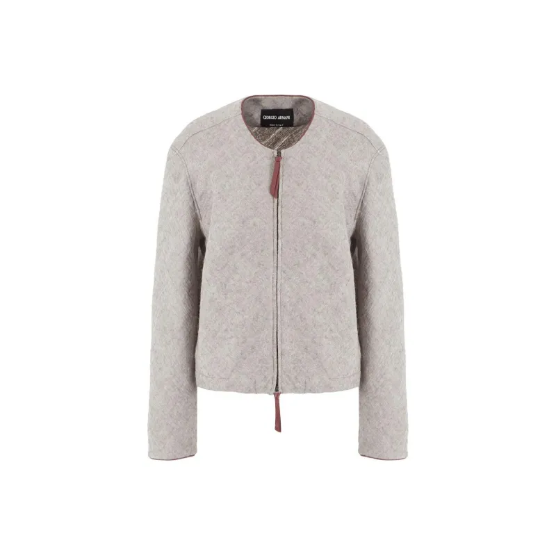 GIORGIO ARMANI Drop-shoulder Zip-up Jacket-0