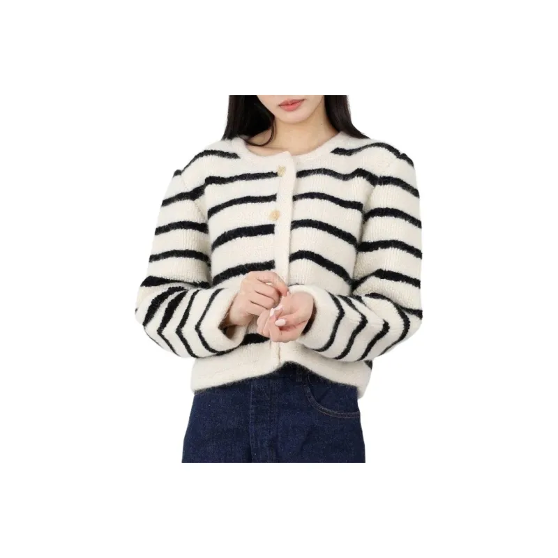 CELINE Marinière Cardigan Jacket In Wool-0