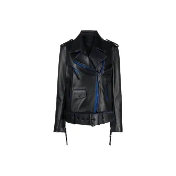 OFF-WHITE Contrast-trim Leather Jacket