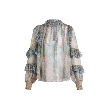 ETRO Paisley Printed Ruffled Blouse