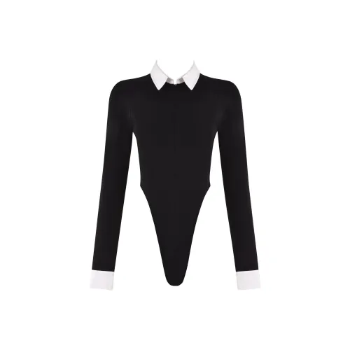 I.AM.GIA TARA TUXEDO BODYSUIT Bodysuits Women's Black