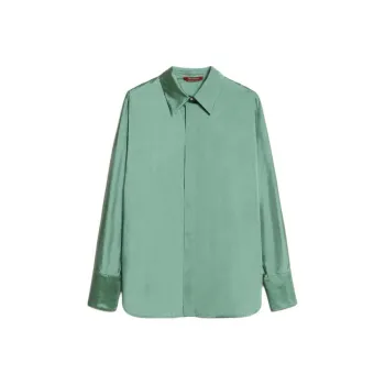 MaxMara Metallic-sheen Long-sleeve Shirt