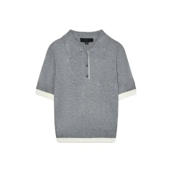 ZARA Polo Shirt Women's Light Gray