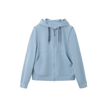 OVV Jackets Women's Blue Gray Solid Color 04