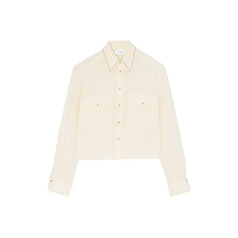 St. John SS24 Shirt Women's Light Beige-0