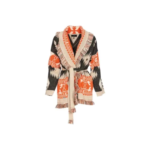 Alanui Jacquard-print Tie-front Cardigan