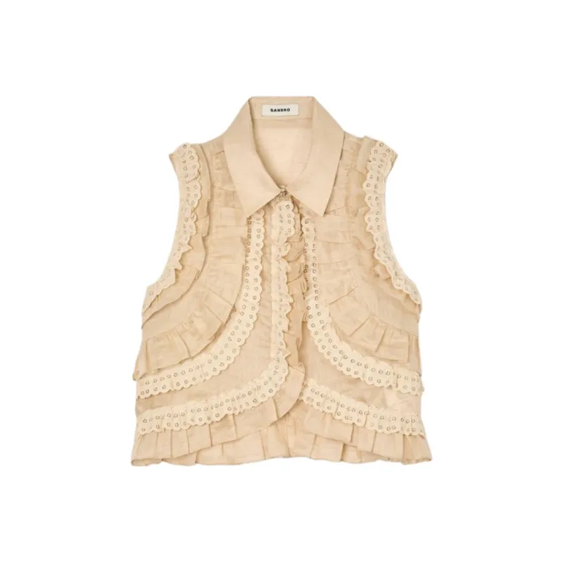 Sandro Ruffled Blouse-0