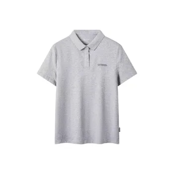 OUTDOOR PRODUCTS Polo Shirt Women's Medium Heather Gray