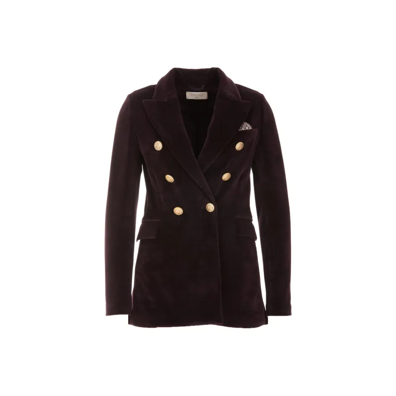 Circolo 1901 Double-breasted Velvet Blazer-0