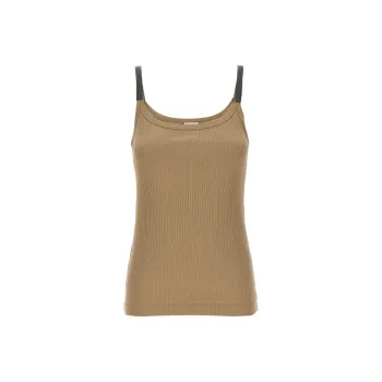 Brunello Cucinelli Monile Embellished Ribbed Top
