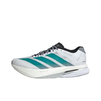 Adidas Low Top Running Shoes Unisex White Cyan