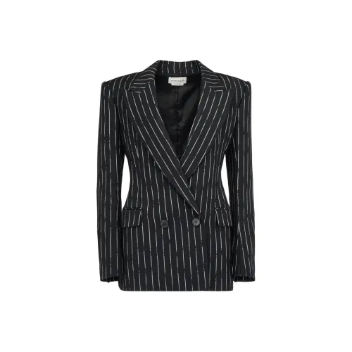 Alexander McQueen Double Breasted Striped Blazer