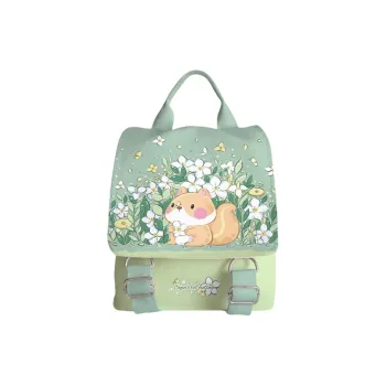AOSONG Suede Technology Fabric Backpack Women's Green