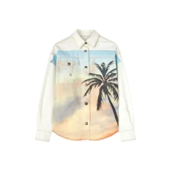 PALM ANGELS Sunrise Palm Denim Overshirt
