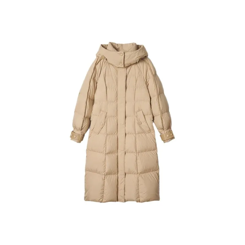 YINER GoodLand Down Jackets Women's Light Khaki-0