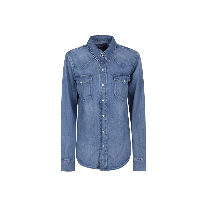 Polo Ralph Lauren Long Sleeved Button Up Denim Shirt-0