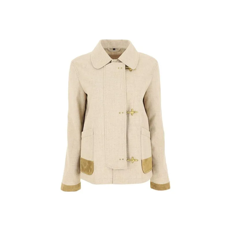FAY Contrasting trim Fitted Jacket-0