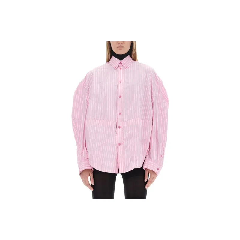 Balenciaga Striped Cotton Shirt-0
