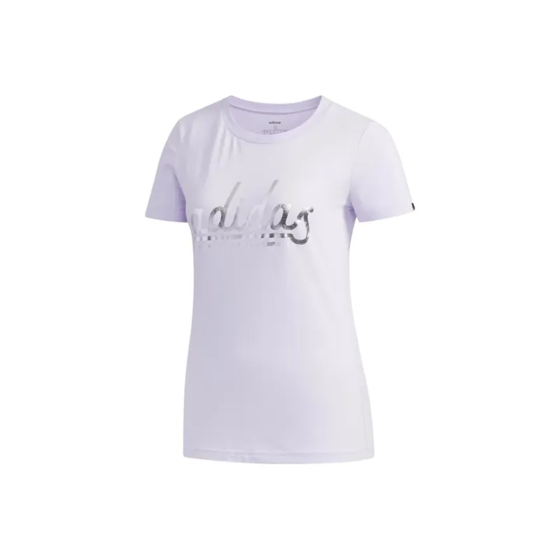 Adidas T Shirt Women's Purple/Silver Metal-0