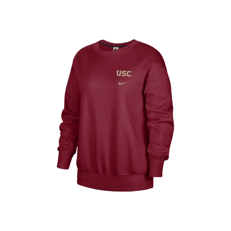 Nike USC Club Fleece Sweatshirt Women's Team Deep Red-0