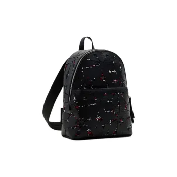 Desigual Polyurethane Backpack Small Size Women's Black