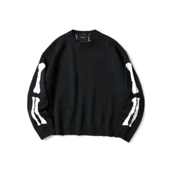 Kapital 5G Cotton Knit Bone Crewneck Black