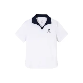 Anta Sports Lifestyle Collection Lifestyle Collection Polo Shirt Women's Pure White/Maya Blue