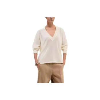 HERMES SS25 Cashmere Sweater Women's White