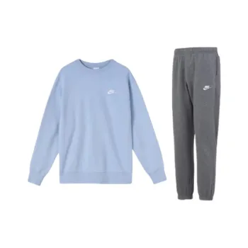 Nike Casual Sportswear Unisex Set Delight Cobalt Blue Top+Gray Bottom
