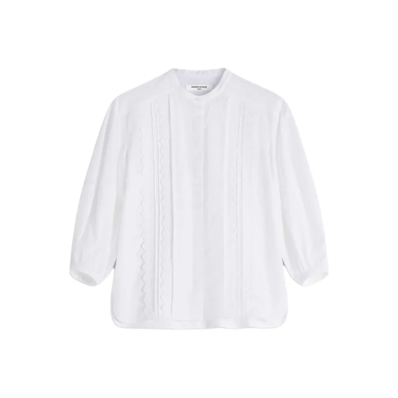Maison Kitsune Embroidered Shirt-0