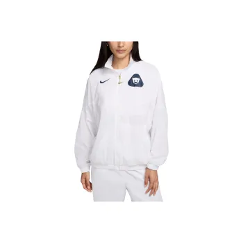 Nike Pumas UNAM Essential Jackets Coats Women's White/Obsidian Color