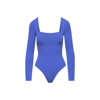 ARITZIA Contour Squareneck Longsleeve Bodysuit Bodysuits Women's Jazz Blue