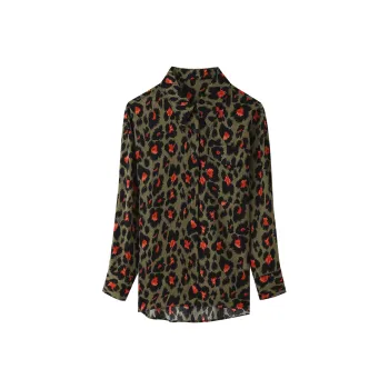 H YXIANG Shirts Women's Green