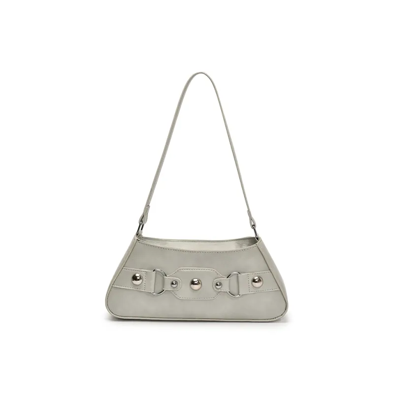 RIVMIND PU Shoulder Bag Women's White/Pink/Blue/Silver/Black/Gray-19