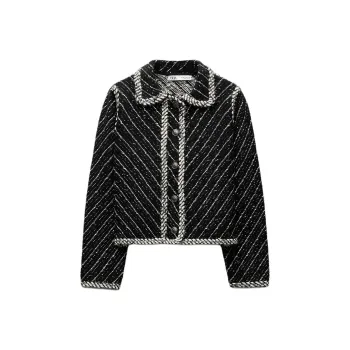 ZARA Jackets Coats Women's Black/White
