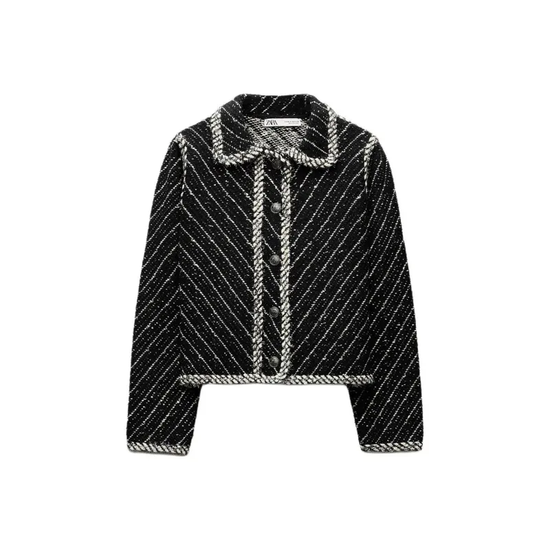 ZARA Jackets & Coats Women's Black/White-0