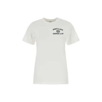 SPORTY & RICH Varsity Crest Crewneck T Shirt