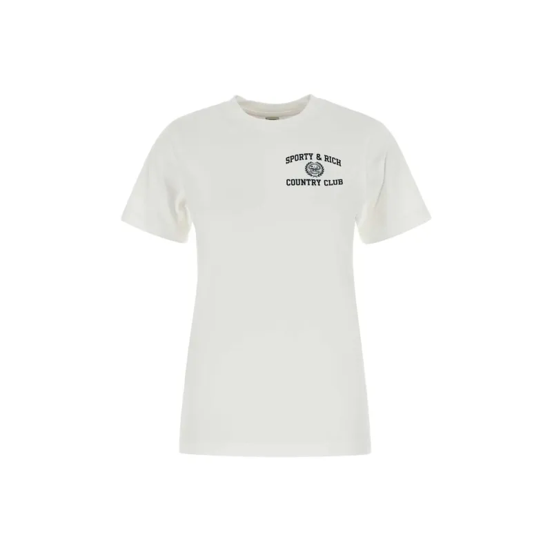 SPORTY & RICH Varsity Crest Crewneck T Shirt-0