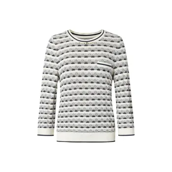 JZ Juzui Knitwear Women's Stripe Dark Blue