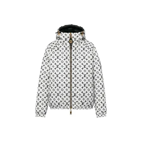 LOUIS VUITTON Reversible Pinstripe Nylon Hooded Jacket