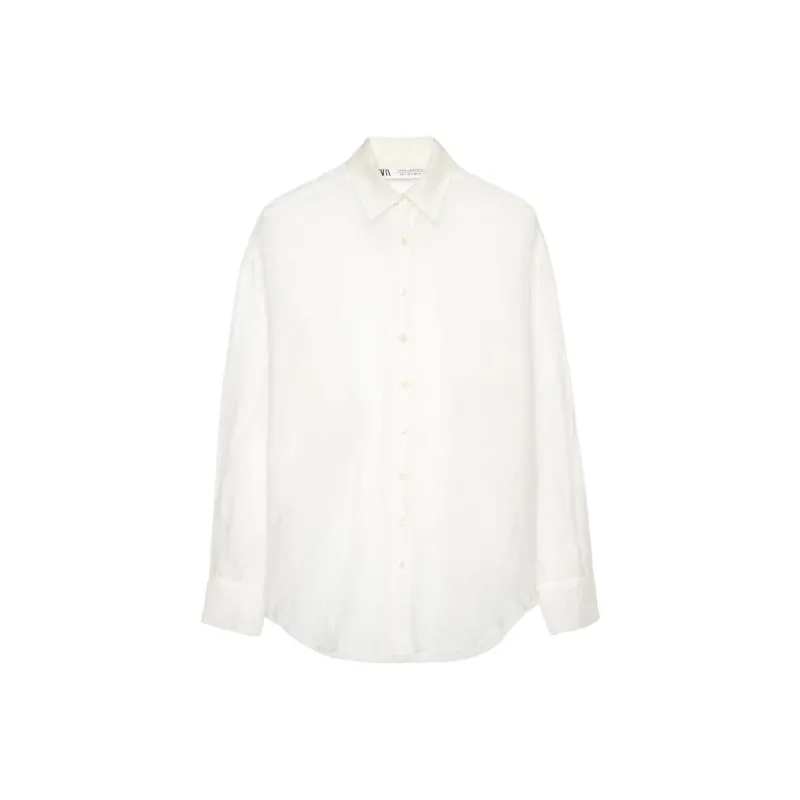 ZARA Shirt Women's Frosted White-0
