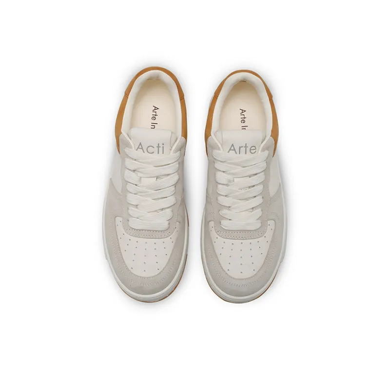 Arte In Acti Cushioning Abrasion Resistant Breathable Low Top Skateboard Shoes Unisex Ginger Yellow-2