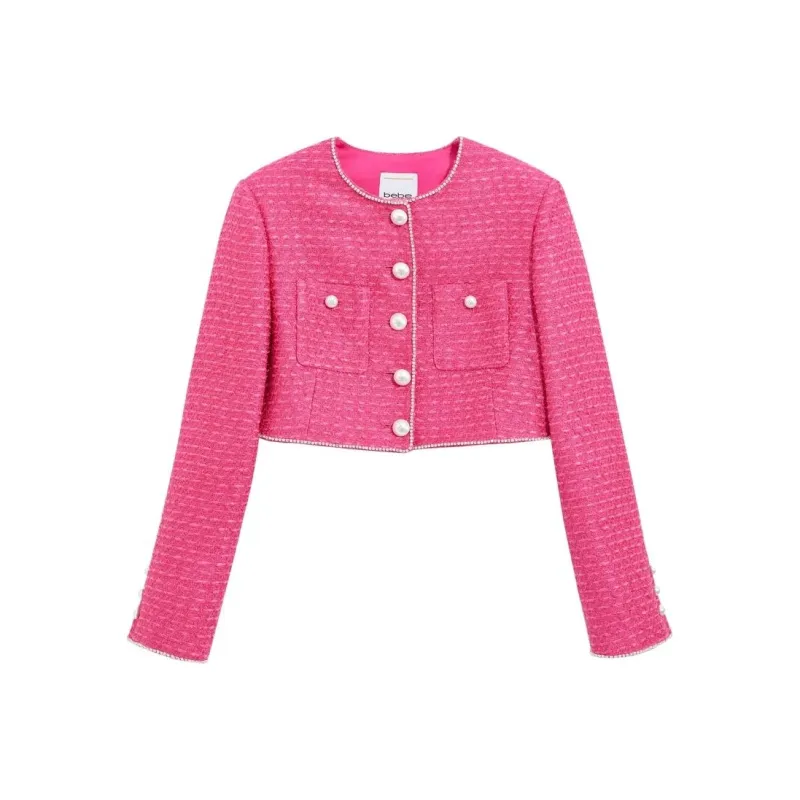 Bebe Jackets Coats Women's Rose Red-0