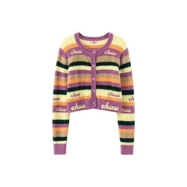 CHUU Knitwear Women's Purple Stripes-0