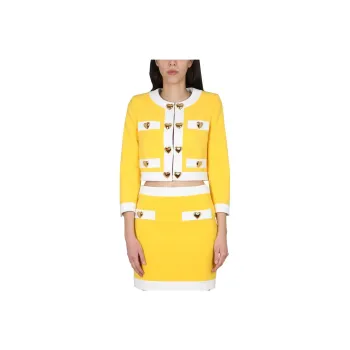 MOSCHINO Heart Buttons Cropped Jacket
